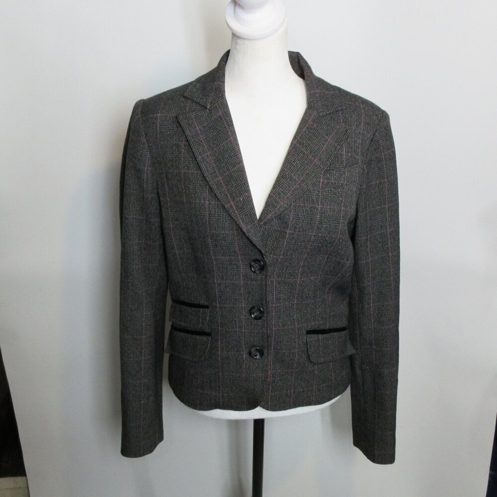 Willi Smith Women's Gray Pink Blazer Size 4